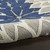 2' X 6' Ivory and Blue Floral Handmade Indoor Outdoor Runner Rug