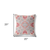 20" X 20" Purple And Red Broadcloth Floral Throw Pillow
