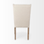Tufted Cream And Brown Upholstered Linen Wing Back Dining Side Chair