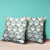 18x18 Green Pink Blown Seam Broadcloth Floral Throw Pillow