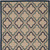 4' X 6' Blue And Ivory Geometric Indoor Outdoor Area Rug