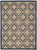 4' X 6' Blue And Ivory Geometric Indoor Outdoor Area Rug