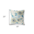 20" X 20" Beige And Yellow Broadcloth Floral Throw Pillow