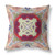 18"x18" Grey Green Magenta Red Zippered Broadcloth Geometric Throw Pillow