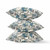 20" X 20" Green And Grey Broadcloth Floral Throw Pillow