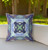 16"x16" Peacock Blue Light Blue Zippered Broadcloth Geometric Throw Pillow