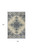 5' X 8' Ivory and Blue Damask Handmade Indoor Outdoor Area Rug