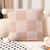 Cozy Chic Checkerboard Knit Pillowcase with Pom Pom Trim