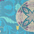 20" X 20" Blue And Turquoise Broadcloth Floral Throw Pillow