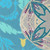 20" X 20" Blue And Turquoise Broadcloth Floral Throw Pillow