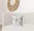18" X 18" Off White And Sky Blue Broadcloth Floral Throw Pillow