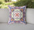16"x16" Blue Orange Muted Yellow White Zippered Broadcloth Geometric Throw Pillow
