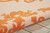8' X 11' Orange And Ivory Damask Indoor Outdoor Area Rug