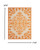 8' X 11' Orange And Ivory Damask Indoor Outdoor Area Rug