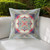 18"x18" Muted Green Indigo Hot Pink Zippered Broadcloth Geometric Throw Pillow