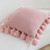 Soft Textu Pillowcase with PomPom Trim Romantic Decorative Cushion Covers