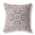 20" X 20" Muted Purple And Yellow Broadcloth Floral Throw Pillow