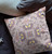 20" X 20" Muted Purple And Yellow Broadcloth Floral Throw Pillow