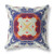 16"x16" Indigo Orange Magenta White Zippered Broadcloth Geometric Throw Pillow