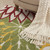 6' X 9' Green And Ivory Floral Indoor Outdoor Area Rug