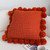 Rust Ribbed Pillow Covers with Pom Poms Soft Decorative Cushion Cases for Sofa, BedHome Dcor