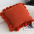 Rust Ribbed Pillow Covers with Pom Poms Soft Decorative Cushion Cases for Sofa, BedHome Dcor