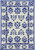 2' X 3' Blue Floral Handmade Indoor Outdoor Area Rug
