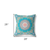 28" X 28" Blue And Green Broadcloth Floral Throw Pillow
