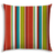 20" Red Green and Teal Striped Indoor Outdoor Throw Pillow Cover