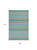 8' X 10' Blue Striped Handmade Indoor Outdoor Area Rug