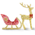 Lighted Christmas Reindeer & Sleigh Indoor Outdoor Christmas Decoration