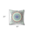 20" X 20" Beige And Blue Broadcloth Floral Throw Pillow