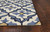 2' X 3' Ivory and Blue Moroccan Handmade Indoor Outdoor Area Rug