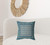 20" X 20" Blue And Beige Broadcloth Floral Throw Pillow
