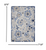 8' X 11' Blue And Gray Floral Indoor Outdoor Area Rug