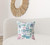 20" X 20" Pink And White Broadcloth Floral Throw Pillow