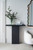 Black Rectangular Coffee Table With Pedestal Base