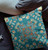 20" X 20" Green And Red Broadcloth Floral Throw Pillow