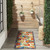 2' X 6' Green And Ivory Floral Indoor Outdoor Area Rug
