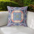18"x18" Sky Blue Indigo Muted Peach Zippered Broadcloth Geometric Throw Pillow