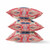 18"x18" Red Indigo Green Cream Zippered Broadcloth Geometric Throw Pillow