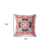 18"x18" Red Indigo Green Cream Zippered Broadcloth Geometric Throw Pillow