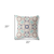 20" X 20" Off White And Blue Broadcloth Floral Throw Pillow