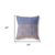 20" X 20" Purple And Blue Broadcloth Floral Throw Pillow