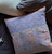 20" X 20" Purple And Blue Broadcloth Floral Throw Pillow