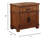 17" X 29" X 29" Cherry Oak Wood Nightstand