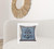 20x20 Gray Blue Red Blown Seam Broadcloth Floral Throw Pillow