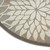 8' Round Gray And Ivory Round Floral Indoor Outdoor Area Rug