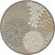 8' Round Gray And Ivory Round Floral Indoor Outdoor Area Rug