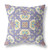 20" X 20" Purple Broadcloth Floral Throw Pillow